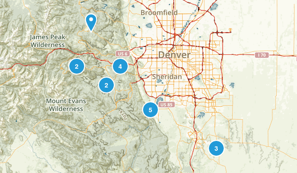 best denver hikes Map