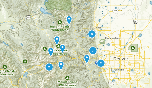 8 Miles Or Less Hikes Map