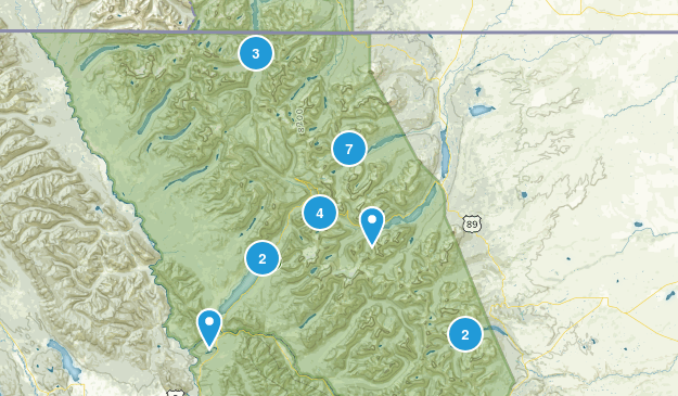 glacier, montana Map