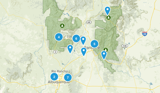 Albuquerque & Santa Fe, NM Map