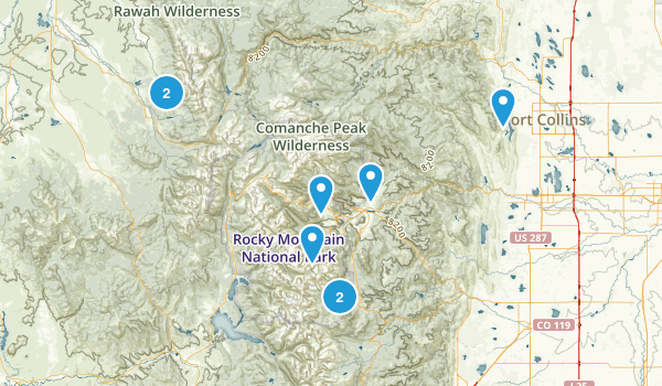 Day Hikes >10 mi Map