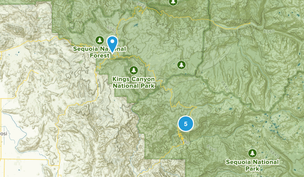 Sequoia and Kings Canyon National Parks Map
