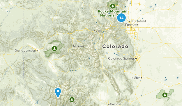 south hikes to do Map