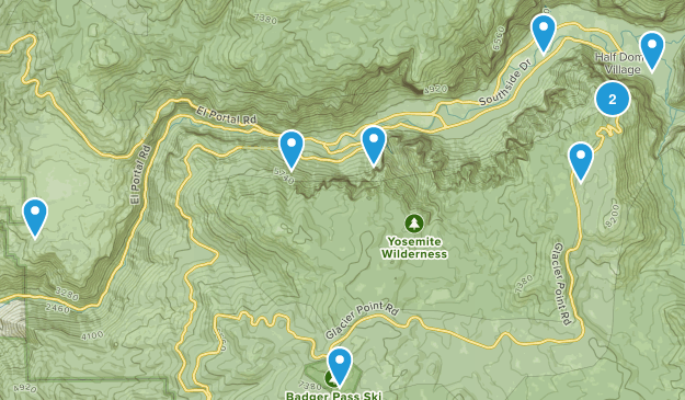 Easy-moderate Yosemite 6/11/17 Map