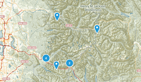 Seattle hikes Map