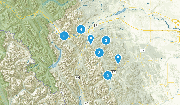 Calgary Shorter Day Trips Map