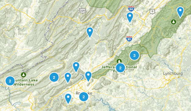 Roanoke Area Map