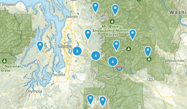 Seattle Hikes Map
