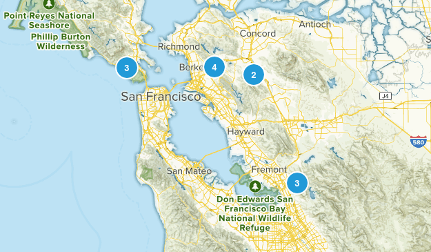 East bay long runs Map