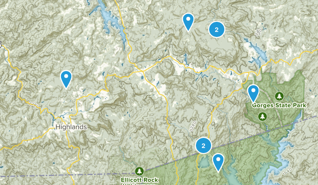 Highlands Hikes Map