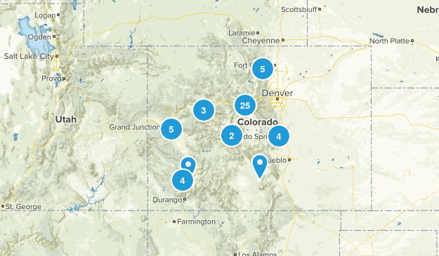 101 most beautiful hikes in colorado Map