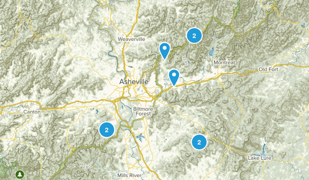 Near Asheville Map