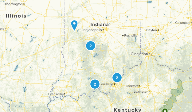 Indiana Hikes to Try Map