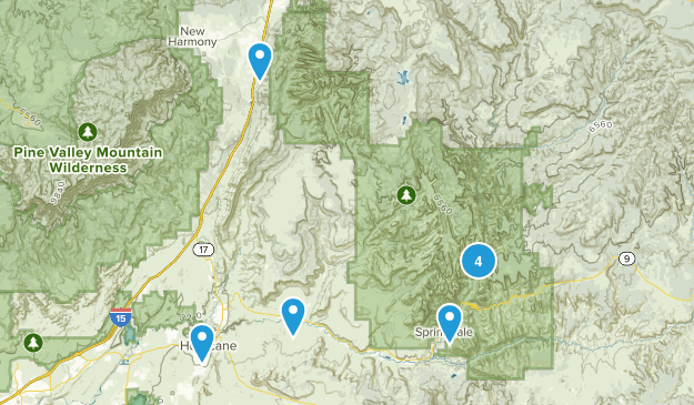 Zion national park Map
