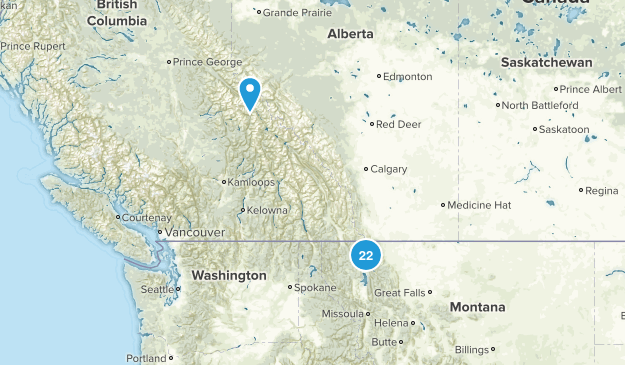 Glacier & Banff Map