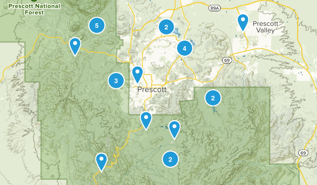Prescott Area Trails Map