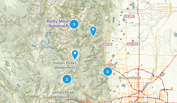 6-12 mile hikes Map