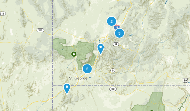Parowan/St George Map