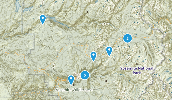 Yosemite national park Map