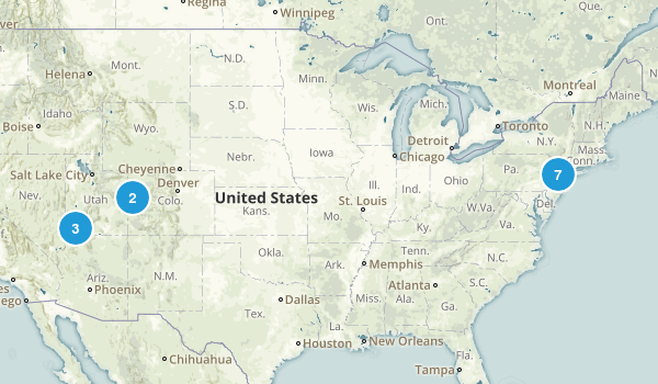 Hikes I've been on! Map