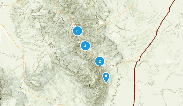 Rye CO area Hiking Trails Map
