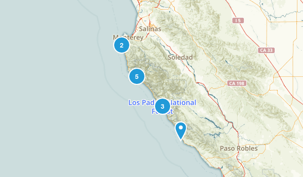 Monterey -> San Simeon (Big Sur) Map