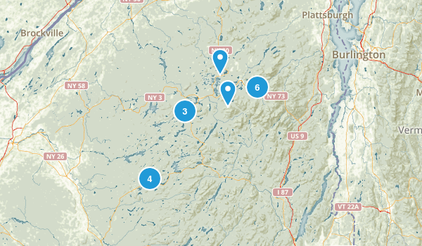 Completed ADK Hikes Map