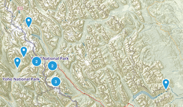 Banff Hikes Map