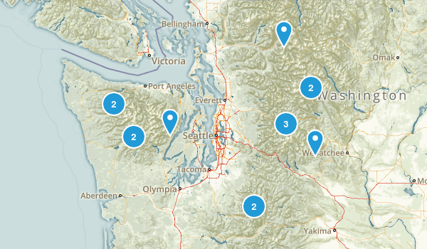 Wahsington Backpacking Map