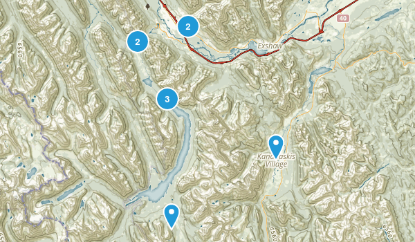 Hikes Near Canmore Map