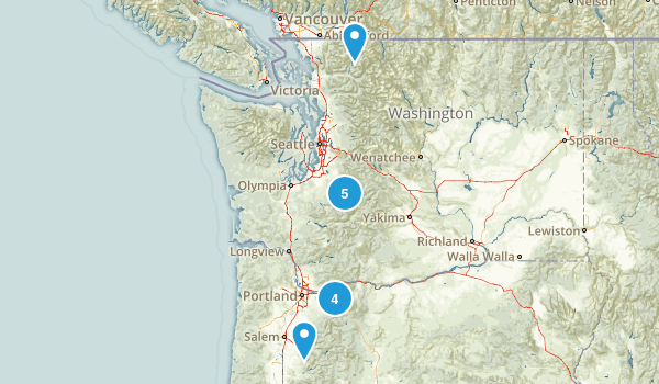 Pacific Northwest Trip Map