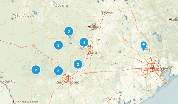 hill country hikes Map