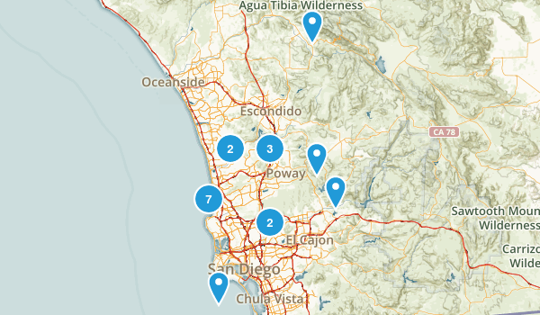 easy hikes Map