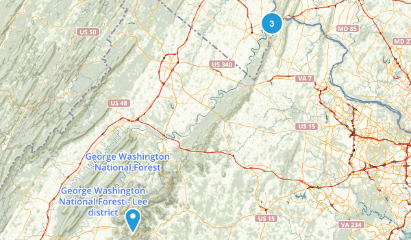 Appalachian Trail: West Virginia: Best Day Hikes Map