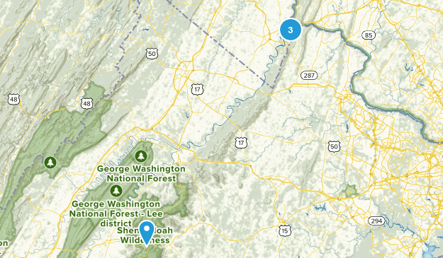 Appalachian Trail: West Virginia: Best Day Hikes Map
