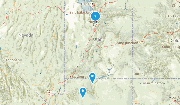 Top hikes in utah Map