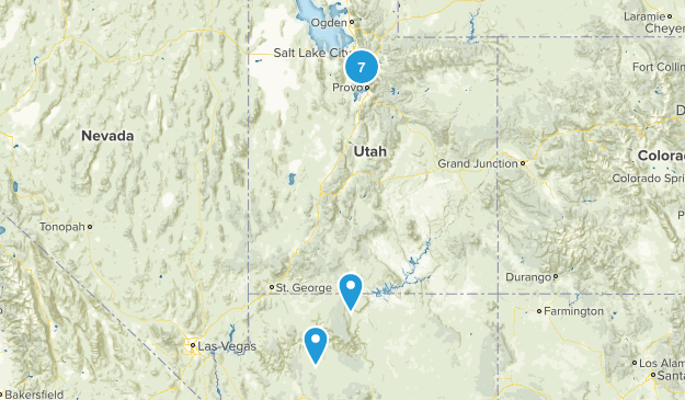 Top hikes in utah Map