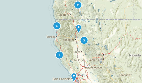 Northern California NP Trip Map