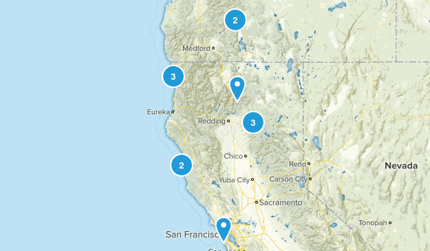 Northern California NP Trip Map