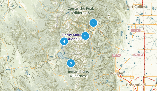 rocky mtn hikes Map