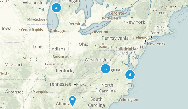 Completed hikes Map