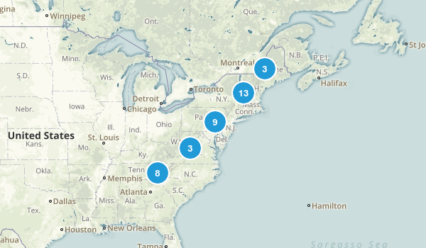 Appalachian Trail: Best Day Hikes Map