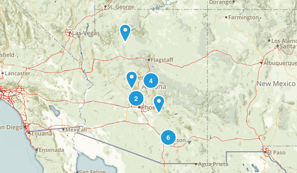 AZ Waterfall Hikes Map