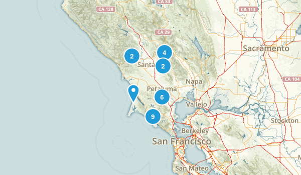Petaluma Day Hikes Map