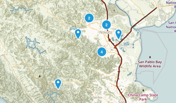 Novato Hikes Map