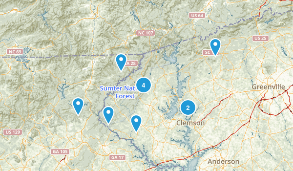 NW South Carolina Map