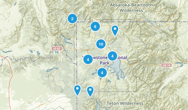 Yellowstone Area Map