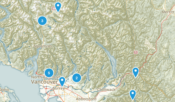 Must hike in BC Map