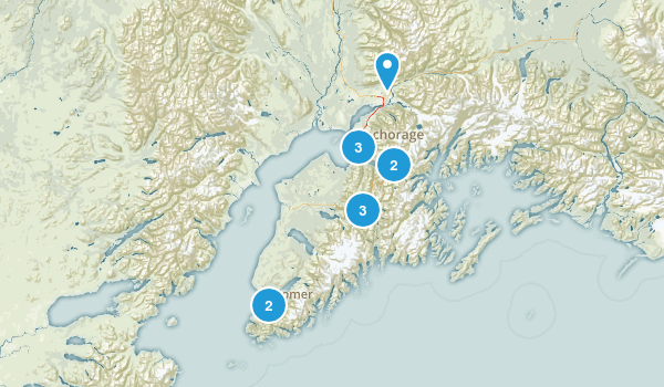 Alaska Hikes Map
