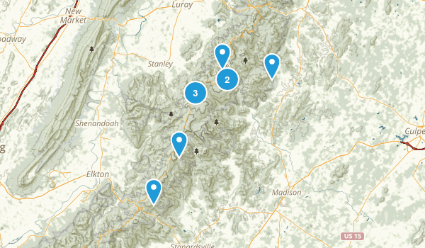Shenadoah Trail List Map